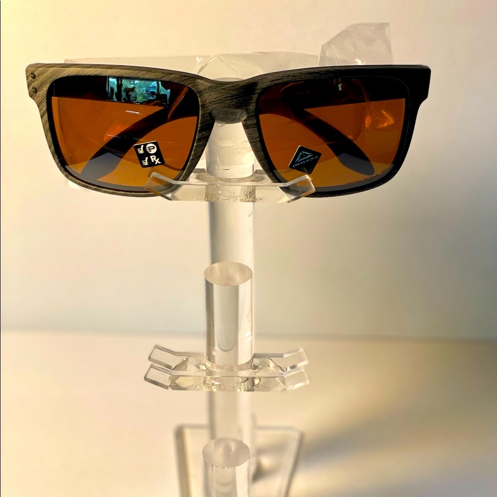 Oakley Sunglasses, “Holbrook XL Woodgrain PRIZM Tungsten Polarized.